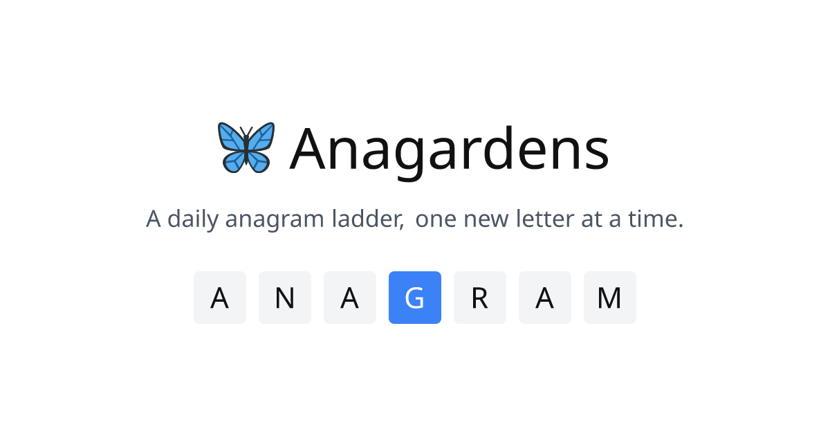 Show HN: Anagardens: A Daily Word Game